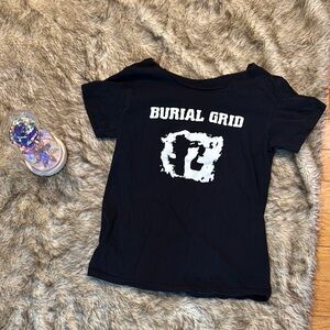 Unbranded Rare Black White Neckless Synth Band Goth Top Women’s Size Medium M